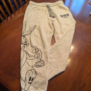 Looney Tunes X Scotch & Soda Mens Size L Embroidered Sweatpant Organic Cotton